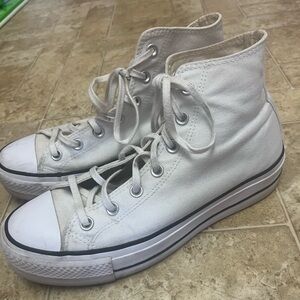 White platform converse